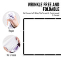 120 Inch Foldable Projector Screen 16:9, 4K HD Compatible Double-Sided Movie Screen, Washable Anti-Crease Portable Display for Indoor Outdoor Home Theater & Events