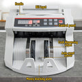 Automatic AUD Money Counter Machine with UV/MG/IR Detection, High-Speed Banknote Counter & Digital Display(29.2x24.6x17.8cm)