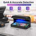 365nm UV Money Detector with Auto Sensor, Counterfeit Currency Verifier, Banknote & Document Checker for AUD, USD, EUR, GBP, CNY & More