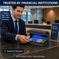 365nm UV Money Detector with Auto Sensor, Counterfeit Currency Verifier, Banknote & Document Checker for AUD, USD, EUR, GBP, CNY & More