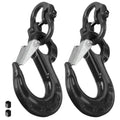 2SET 3.15T Sling Hook Heavy Duty Hammerlock/Slip Hook Kit With Swivel Winch & Safety Latch-Black