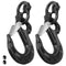 2SET 3.15T Sling Hook Heavy Duty Hammerlock/Slip Hook Kit With Swivel Winch & Safety Latch-Black
