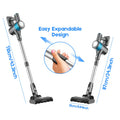 8-in-1 Cordless Vacuum Cleaner 2 Modes Anti-Tangle Brush For Pet Hair On Hardwood Floors & Carpets