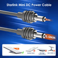 DC to DC Power Cable for Starlink Mini 5M 16AWG 5.5x2.1mm Waterproof Extension Cord 12V-24V for RV Caravan Camping Vehicle Boat Off-Grid