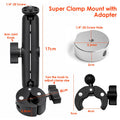 Pole Clamp for Starlink Mini, Adjustable Mount & Adapter Aluminum Alloy Pipe Adapter for 2024/2025/2026 Starlink Mini, RV/Yacht/Van/Camper/Boat