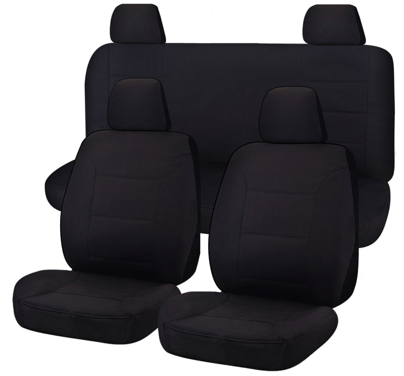Nissan Navara D23 NP300 Dual Cab Seat Covers Black