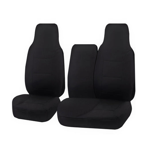 Seat Covers Toyota Hi Ace TRH KDH 2005-2015 LWB Front Bucket Bench Black