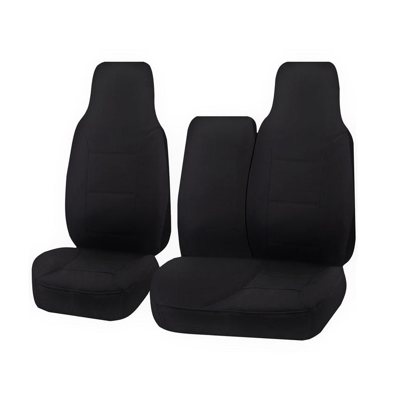 Seat Covers Toyota Hi Ace TRH KDH 2005-2015 LWB Front Bucket Bench Black