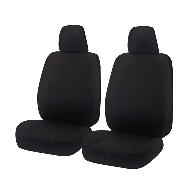 Isuzu D-Max 06/2012-06/2020 Dual Cab Front Seat Covers Black