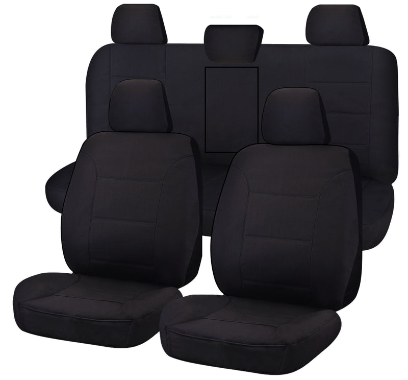 Challenger Seat Covers Toyota Hilux Dual Cab 08/2015 ON Black