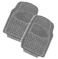Velocity 2 Piece Car Mat Grey Rubber Floor Mats