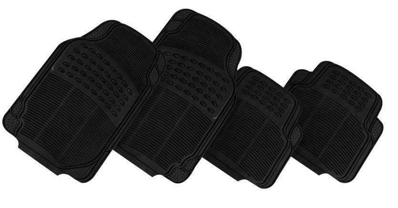 THUNDER 4-Piece Car Mat Set Black Rubber [80]