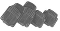 Thunder 4-Piece Car Mat Set Grey Rubber Floor Mats