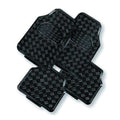 VENOM 4 Piece Car Mat Black Rubber Aluminium Look Floor