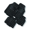 VENOM 4 Piece Car Mat Black Rubber Aluminium Look Floor