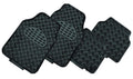 VENOM 4 Piece Car Mat Black Rubber Aluminium Look Floor
