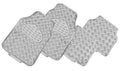 Venom 4 Piece Car Mat Silver Rubber Aluminium Look Floor