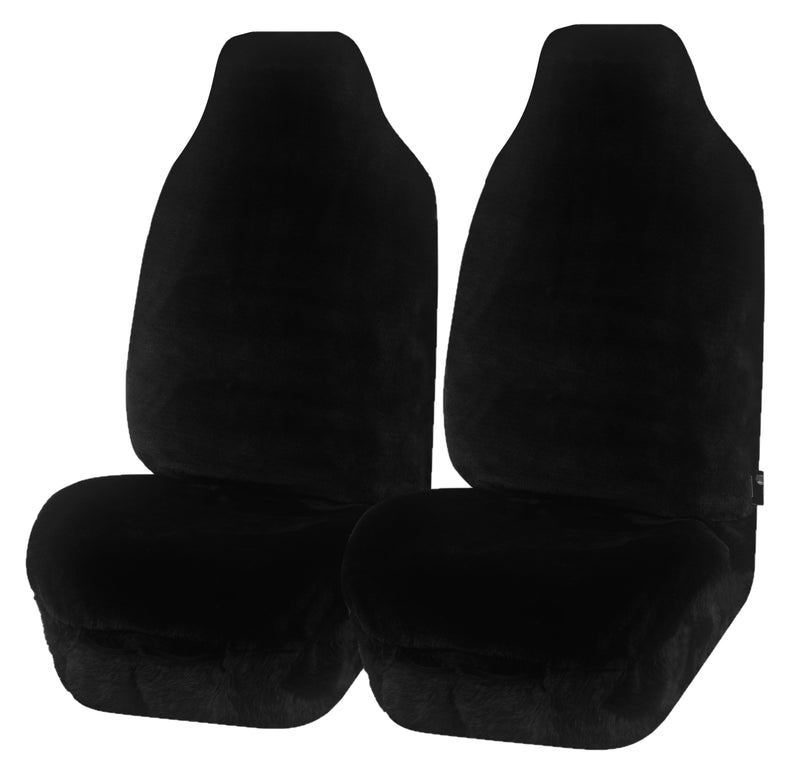 Universal Faux Fur Seat Covers - Car Auto Grey