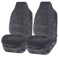 Universal Faux Fur Car Seat Covers Grey