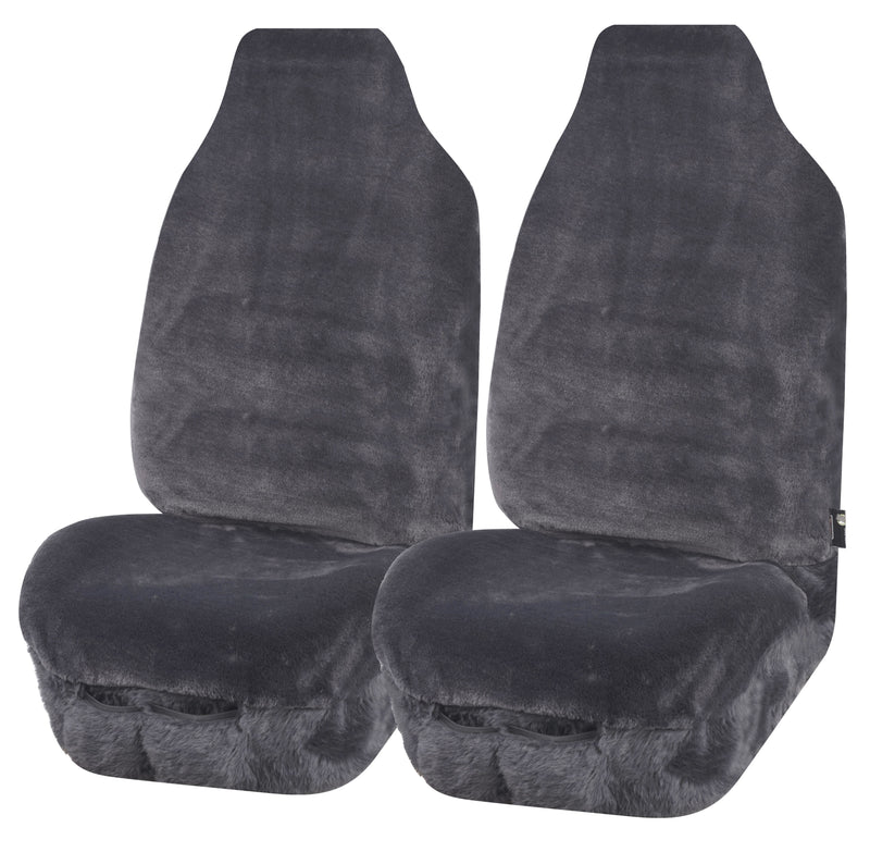 Universal Faux Fur Car Seat Covers Grey