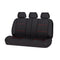 Universal Rear Seat Cover Size 06/08S Black/Red Stitch