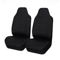 Universal Lavish Front Seat Covers 60/25 Black White Stitching