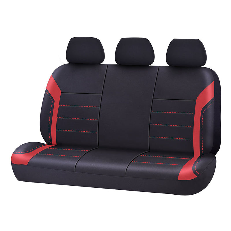 Universal Neoprene Rear Seat Covers 06/08H Black/Red