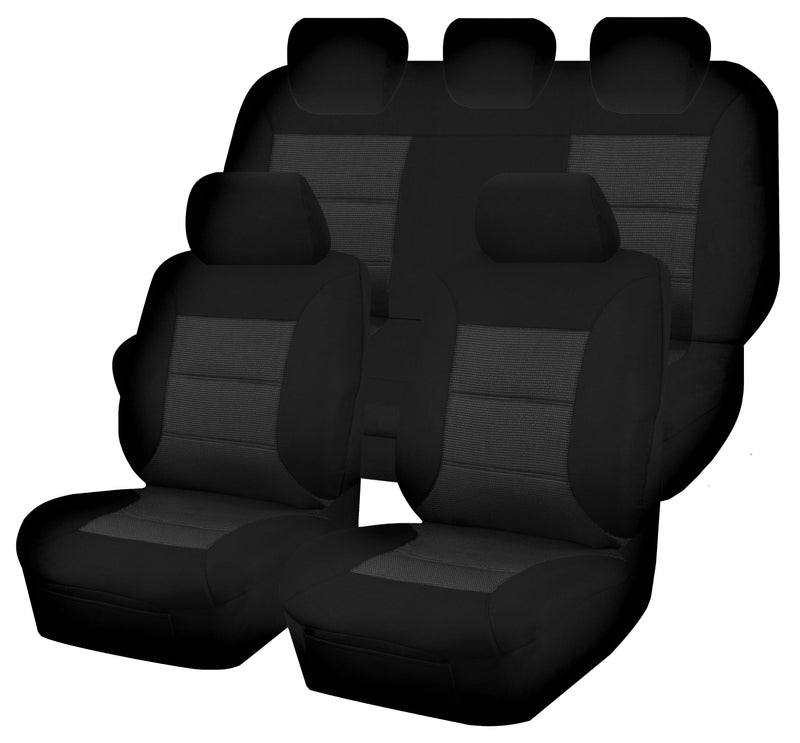 Mazda BT-50 B22P B32P Seat Covers Dual Cab Front Black 2011-2015
