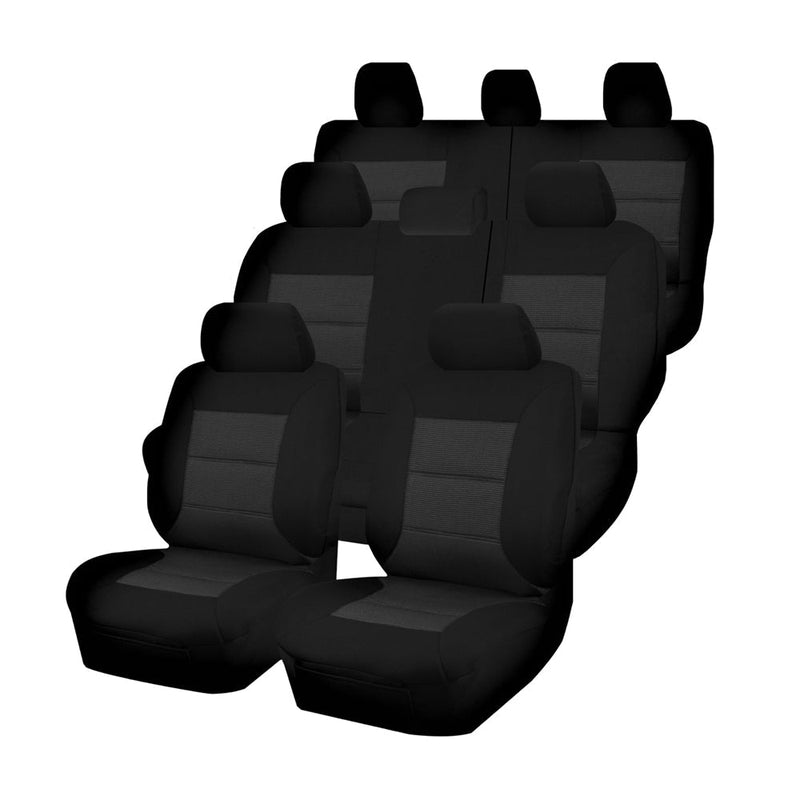 Toyota Landcruiser 200 Series Seat Covers 8 Seater Black 2007-2021