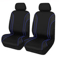 Universal Front Seat Covers 30/35 Blue Piping
