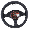 Nevada Steering Wheel Cover Black White Leather 37-39cm