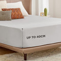 2000TC Hotel Quality Fitted Sheets - 2 Piece Fitted Sheets  -Breathable Bedding - Wrinkle, Fade, Stain Resistant- 16inch/40cm Deep Pocket Fitted Bed Sheets-Wrinkle and Fade Resistant,(Silver-gray,Double)