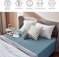 2000TC Hotel Quality Fitted Sheets - 2 Piece Fitted Sheets  -Breathable Bedding - Wrinkle, Fade, Stain Resistant- 16inch/40cm Deep Pocket Fitted Bed Sheets-Wrinkle and Fade Resistant,(Ocean,King)