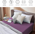 2000TC Hotel Quality Fitted Sheets - 2 Piece Fitted Sheets  -Breathable Bedding - Wrinkle, Fade, Stain Resistant- 16inch/40cm Deep Pocket Fitted Bed Sheets-Wrinkle and Fade Resistant,(Purple,King)