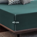 2000TC Hotel Quality Fitted Sheets - 2 Piece Fitted Sheets  -Breathable Bedding - Wrinkle, Fade, Stain Resistant- 16inch/40cm Deep Pocket Fitted Bed Sheets-Wrinkle and Fade Resistant,(Biscay blue,King Single)