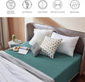 2000TC Hotel Quality Fitted Sheets - 2 Piece Fitted Sheets  -Breathable Bedding - Wrinkle, Fade, Stain Resistant- 16inch/40cm Deep Pocket Fitted Bed Sheets-Wrinkle and Fade Resistant,(Biscay blue,King Single)