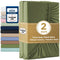 2000TC Hotel Quality Fitted Sheets - 2 Piece Fitted Sheets  -Breathable Bedding - Wrinkle, Fade, Stain Resistant- 16inch/40cm Deep Pocket Fitted Bed Sheets-Wrinkle and Fade Resistant,(Olive green,Queen)