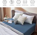 2000TC Hotel Quality Fitted Sheets - 2 Piece Fitted Sheets  -Breathable Bedding - Wrinkle, Fade, Stain Resistant- 16inch/40cm Deep Pocket Fitted Bed Sheets-Wrinkle and Fade Resistant,(Navy,Queen)