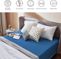 2000TC Hotel Quality Fitted Sheets - 2 Piece Fitted Sheets  -Breathable Bedding - Wrinkle, Fade, Stain Resistant- 16inch/40cm Deep Pocket Fitted Bed Sheets-Wrinkle and Fade Resistant,(Royal blue,Single)