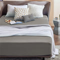 2000TC Hotel Quality Fitted Sheets - 2 Piece Fitted Sheets  -Breathable Bedding - Wrinkle, Fade, Stain Resistant- 16inch/40cm Deep Pocket Fitted Bed Sheets-Wrinkle and Fade Resistant,(Grey,Single)