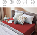 2000TC Hotel Quality Fitted Sheets - 2 Piece Fitted Sheets  -Breathable Bedding - Wrinkle, Fade, Stain Resistant- 16inch/40cm Deep Pocket Fitted Bed Sheets-Wrinkle and Fade Resistant,(Red,Super King)