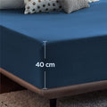 2000TC Hotel Quality Fitted Sheets - 2 Piece Fitted Sheets  -Breathable Bedding - Wrinkle, Fade, Stain Resistant- 16inch/40cm Deep Pocket Fitted Bed Sheets-Wrinkle and Fade Resistant,(Royal blue,Super King)