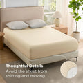 2000TC Hotel Quality Fitted Sheets - 2 Piece Fitted Sheets  -Breathable Bedding - Wrinkle, Fade, Stain Resistant- 16inch/40cm Deep Pocket Fitted Bed Sheets-Wrinkle and Fade Resistant,(Cream White,Super King)