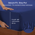 Hotel Quality Fitted sheets - 2 Piece Fitted sheets  -Breathable Bedding - Wrinkle, Fade, Stain Resistant- 26inch/40cm Deep Pocket Fitted Bed Sheet-Wrinkle and Fade Resistant,(Royal blue,Double)