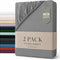 Hotel Quality Fitted sheets - 2 Piece Fitted sheets  -Breathable Bedding - Wrinkle, Fade, Stain Resistant- 26inch/40cm Deep Pocket Fitted Bed Sheet-Wrinkle and Fade Resistant,(Grey,Double)