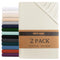 Hotel Quality Fitted sheets - 2 Piece Fitted sheets  -Breathable Bedding - Wrinkle, Fade, Stain Resistant- 26inch/40cm Deep Pocket Fitted Bed Sheet-Wrinkle and Fade Resistant,(Cream White,Double)
