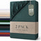 Hotel Quality Fitted sheets - 2 Piece Fitted sheets  -Breathable Bedding - Wrinkle, Fade, Stain Resistant- 26inch/40cm Deep Pocket Fitted Bed Sheet-Wrinkle and Fade Resistant,(Biscay blue,Double)