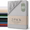 Hotel Quality Fitted sheets - 2 Piece Fitted sheets  -Breathable Bedding - Wrinkle, Fade, Stain Resistant- 26inch/40cm Deep Pocket Fitted Bed Sheet-Wrinkle and Fade Resistant,(Silver-gray,King)