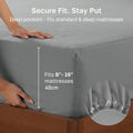 Hotel Quality Fitted sheets - 2 Piece Fitted sheets  -Breathable Bedding - Wrinkle, Fade, Stain Resistant- 26inch/40cm Deep Pocket Fitted Bed Sheet-Wrinkle and Fade Resistant,(Silver-gray,King)