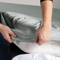 Hotel Quality Fitted sheets - 2 Piece Fitted sheets  -Breathable Bedding - Wrinkle, Fade, Stain Resistant- 26inch/40cm Deep Pocket Fitted Bed Sheet-Wrinkle and Fade Resistant,(Silver-gray,King)